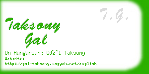 taksony gal business card